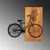 WALLXPERT Dekorativni drveni zidni dodatak Historical Floral Bike M 377