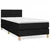 vidaXL Box spring postelja z vzmetnico črna 100x200 cm blago