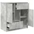Komoda s ladicama i vratima beton siva 70,5x34x74,5 cm