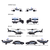 Avtomobilčki policijski Police Force 4 Pieces Giftpack Majorette kovinski dolžina 7,5 cm set 4 vrst v darilni embalaži