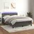 Den Box spring postelja z vzmetnico LED temno siva 140x200 c