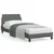 Vidaxl Posteljni okvir Dover temno siv 90x200 cm blago