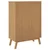 Vidaxl Visoka komoda OLDEN rjava 85x43x125 cm trdna borovina