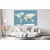 Slika na pluti stilski vintage zemljevid sveta - 120x80 place