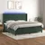 Vidaxl Box spring postelja z vzmetnico LED tem. zelena 200x200cm žamet