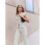 Bershka Bluza barva blata/naravno bela