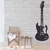 WallXpert metalni zidni ukras 5067, silueta električne gitare, 25 x 76 cm, crni
