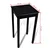 Vidaxl Barska miza MDF črna 55x55x107 cm