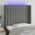 Vidaxl LED posteljno vzglavje temno sivo 103x16x118/128 cm blago