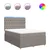 Vidaxl Box spring postelja z vzmetnico taupe 140x200 cm blago