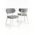 HANAH HOME Set stolica (2 dela) Toldy Grey White