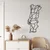 WallXpert metalni zidni ukras 5296, geometrijska mapa Portugala, 30 x 60 cm, crni