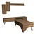 Hanah Home Set TV Komoda i klub sto Orah