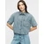HUGO Bluza Gesila_1  moder denim / bela