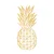 Wallity Zidna dekoracija Pineapple Metal Decor, Zlatne boje