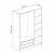 Hanah home Ormar Kale 135x190x52cm Antracit