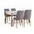 Hanah Home Set trpezarijski sto, 2 trpezarijske stolice i 2 klupe Santiago Šareni