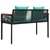 Vanjska klupa Crna i Tirkizna 117 x 54 x 74.5 cm poliratan