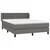 Vidaxl Box spring postelja z vzmetnico siva 140x190 cm umetno usnje