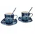 Darilni set skodelic za espresso 80 ml - kolekcija Cobalt Rose