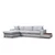 Atelier del Sofa Ugaona garnitura Loop 14 95x85x332cm Svetlosiva