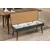 HANAH HOME Vina 02 1048 Walnut Dark Blue (Produživi trpezarijski sto, stolice i konzola (5 komada))