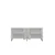 Hanah Home komoda Evva 150, 125 cm, bela / zlatna
