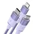 BASEUS USB kabel 3v1 Baseus StarSpeed, USB-C + micro USB + Lightning, 3,5 A, 1,2 m (vijoličen)