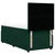 vidaXL Box spring postelja z vzmetnico temno zelena 100x200 cm žamet