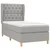 Vidaxl Box spring postelja z vzmetnico svetlo siva 80x200 cm blago