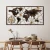 Wallity World Map Zidna dekoracija, 120x60cm