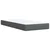Vidaxl Box spring postelja z vzmetnico temno siva 100x200 cm blago