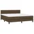 Vidaxl Box spring postelja z vzmetnico temno rjava 160x200 cm blago