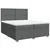 Vidaxl Box spring postelja z vzmetnico temno siva 200x200 cm blago