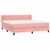 Vidaxl Box spring postelja z vzmetnico roza 160x200 cm žamet