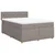 Vidaxl Box spring postelja z vzmetnico taupe 140x190 cm blago