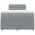 Vidaxl Boxspring postelja z vzmetnico svetlo siva 120x190 cm blago