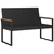 Vanjska klupa Crna i krem-bijela 107 x 61 x 80 cm poliratan