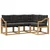 Set vanjskih sofa s jastukom 4 pcs Bijela i crna