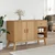 Vidaxl Komoda OLDEN rjava 114x43x73,5 cm trdna borovina