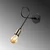 Opviq Zidna lampa E27 Max 15W, Crno-Bronzana