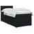 vidaXL Postelja boxspring z vzmetnico Črna 90 x 200 cm Blago
