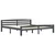 shumee vidaXL Posteljni okvir temno siv masiven borov les 200 x 200 cm