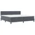 vidaXL Box Spring Postelja z Vzmetnico & LED Temno Siva 200x200 cm Žamet