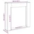 Okvir za kamin boja betona 100x20x100 cm od konstruiranog drva