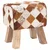 vidaXL klop 40 x 30 x 45 cm Pravo usnje Rjav patchwork