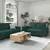 Sofa 3 pcs Tamnozelena 220 x 80 x 84 cm Platnasta tkanina