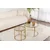 Hanah Home Klub sto-set Aurum, 60x60x43cm, 2 komada, Zlatne boje