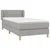 Vidaxl Box spring postelja z vzmetnico svetlo siv 100x200 cm blago