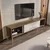 HANAH HOME TV polica Riso Walnut White